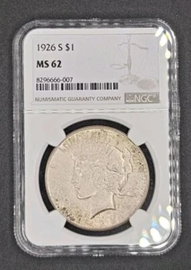1926-S Peace Dollar | NGC MS62 - Picture 1 of 4