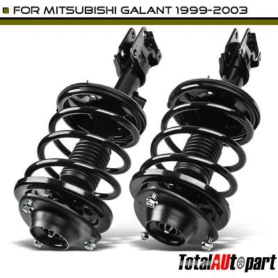 2x Conjunto completo de puntal y resorte helicoidal para Mitsubishi Galant 1999-2003 delantero Foto 1 de 4