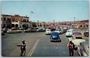 Postal De Colección Tijuana México Línea Fronteriza Internacional Edificio Inmigración - Imagen 1 de 2