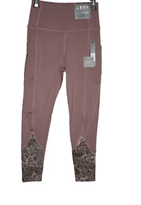 Kay Unger Size Medium Capri Length Media Pocket Stretch Leggings  Brown NEW - Picture 1 of 2