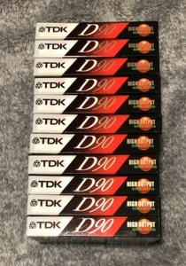 Lot Of 11 TDK D90 High Output IECI/Type I Blank Audio Cassette Tapes NEW SEALED - Picture 1 of 3