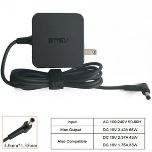 65W AC Adapter Charger For Asus Zenbook UX305F UX303UA UX303UB UX303U AD890526 - Picture 1 of 7