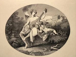 Hymen And Cupid Satire Humor 1860 William Hogarth Antik Stahlstich Engraving - Bild 1 von 7