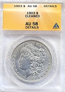 1903-P $1 Morgan Silver Dollar ANACS AU 58 Details - Looks MS Brilliant - Picture 1 of 2