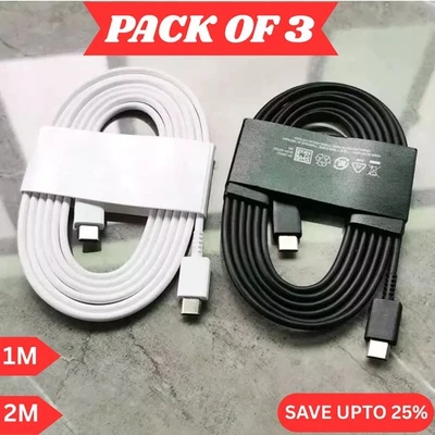 Genuine Samsung Galaxy Type C to C Note S21 Ultra Super Fast USB C Charger Cable - Image 1 of 4