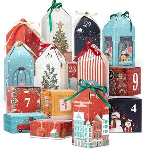 Adventskalender Zum Befüllen, Adventskalender Zum Selbstbefüllen Mit 25 Häuser U - Bild 1 von 12
