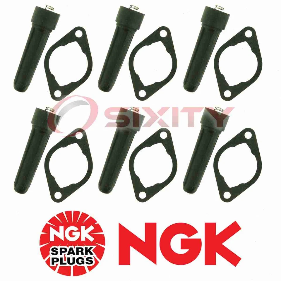 Botas bobina de ignição direta 4.0L L6 1995-1997 h9 para Jaguar XJ6 NGK 6 peças - Imagem 1 de 4