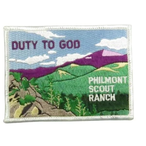 Philmont Scout Ranch Duty To God Patch WHT Bdr (NK590) - Picture 1 of 2