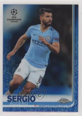 2018-19 Topps Chrome UCL Blue Refractor /150 Sergio Aguero #79 - Image 1 of 2