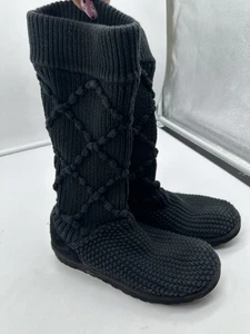 UGG Australia Argyle Strick Schneestiefel Winterschuhe Damengröße 7 US 38 EU schwarz - Bild 1 von 8