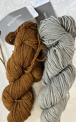 Hilo Woolfolk TOV DK lana merino 2 madejas: gris y marrón Foto 1 de 4