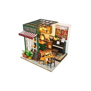 Avizar, DIY Coffee House Modell mit LED‑Licht & Zubehör, Bunt - Bild 1 von 3