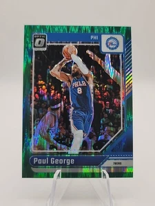 🔥2024-25 Donruss Optic Paul George Green Shock Prizm #11/149 No.110 76ers🔥 - Picture 1 of 3