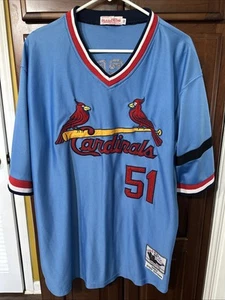 Mitchell & Ness St Louis Cardinals#51 MLB Baseball Jersey New Mens Size 50 $300 - Picture 1 of 4
