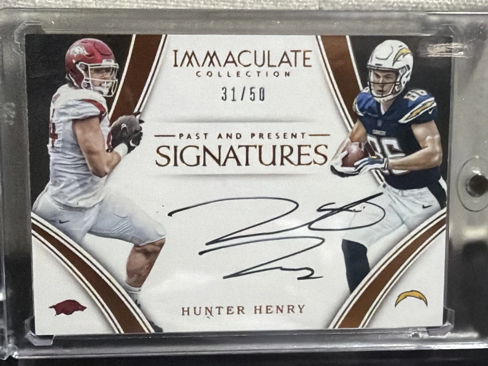 2016 Panini Immaculate Collection Immaculate Past and Present Hunter Henry /50 - Image 1 of 2