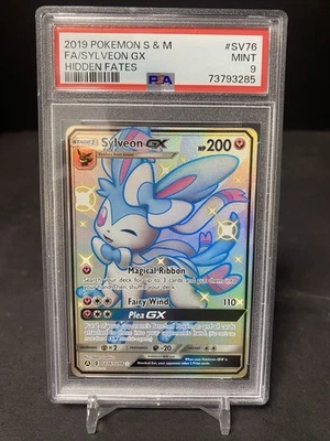 SYLVEON GX SV76/SV94 PSA 9 • 2019 Hidden Fates Shiny Vault Holo Mint Pokémon - Image 1 of 2