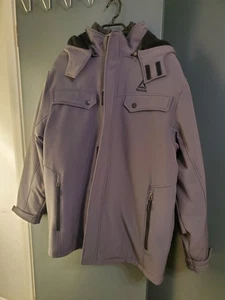 Mens Large Reebok 3 In 1 Jacket Grey Shell & Black Inside Coat/ Lining - Picture 1 of 24