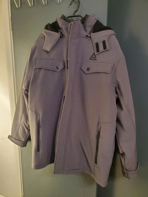 Mens Large Reebok 3 In 1 Jacket Grey Shell & Black Inside Coat/ Lining - Image 1 of 4