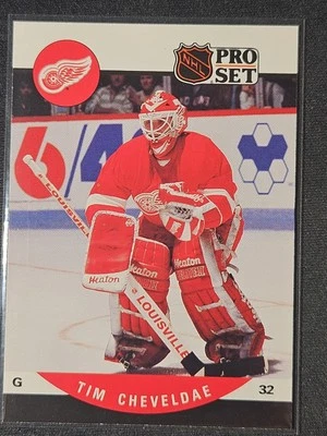 90-91 Pro Set Tim Cheveldae Rookie 🚨🚨🚨 Detroit Red Wings  - Image 1 of 2
