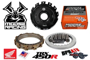 Moose Offroad Honda TRX450R TRX 450R CNC Billet Clutch Basket HD Clutch Pack Kit - Picture 1 of 24