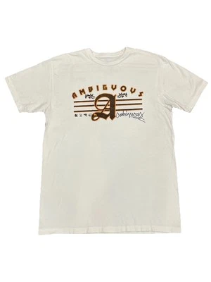 Vintage Y2K Ambiguous Skate Mens Medium Logo Spellout Double Sided T-shirt - Image 1 of 4