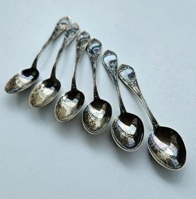 Vintage 800 Sterling Silver Coffee / Tea Spoons Set 66grm - Image 1 of 4