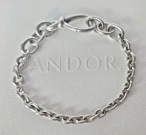 Genuine Silver Pandora Chunky Infinity Knot Chain Bracelet 17cm S925 ALE BOXED - Picture 1 of 10
