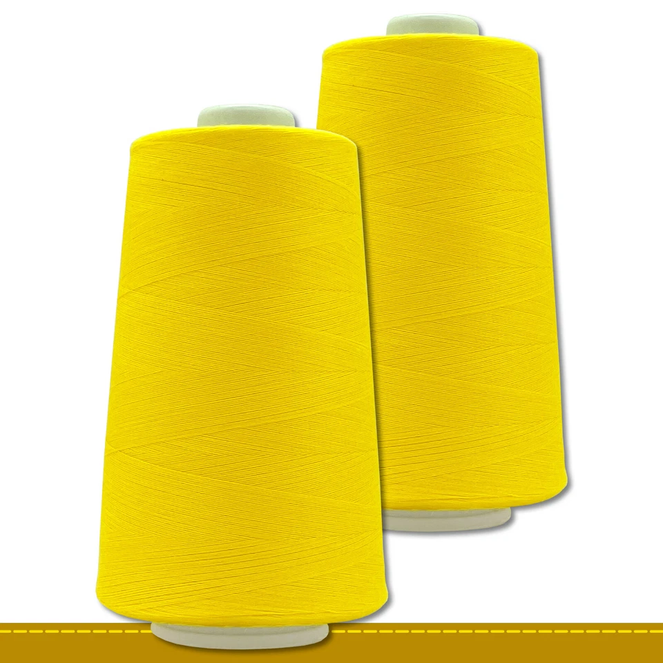 Fil à Coudre Surjet 2 x 100 G 5000 Y (4572 M) Force 50/2 (140) Jaune 140756 - Photo 1/1
