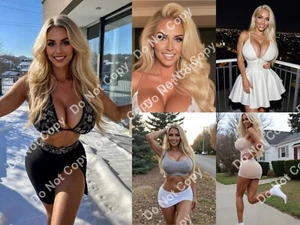 Ashley Reed Photo Collage Sexy Beautiful Blonde Gorgeous Busty Model 8x10 RARE - Picture 1 of 1