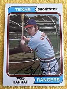 1974 Topps #511 ⚾️ Toby Harrah ⚾️ Texas Rangers ⚾️ Autographed Card - Picture 1 of 7