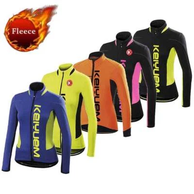 Jersey de ciclismo térmico para mujer manga larga invierno polar ciclismo jersey chaqueta Foto 1 de 4
