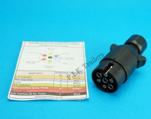 Premium Grade 7 Pin 12N Towing Plug - Trailer Horsebox Caravan Motor Home - Picture 1 of 1