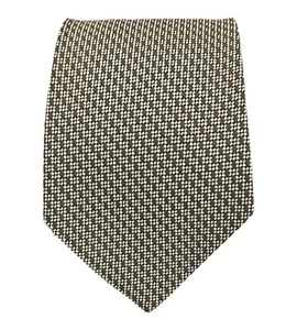CHARVET PLACE VENDÔME Gold/Brown Geometric Silk Tie FRANCE 61"/ 4" EC - Picture 1 of 5