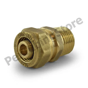 1/2" PEX-AL-PEX Klemmung x Außengewinde Messing Adapter Fitting - Bild 1 von 1