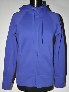 Gap Fit Women's Size M Full Zip Hooded Hoodie Sweatshirt Elements Powerful Blue - Picture 1 of 10