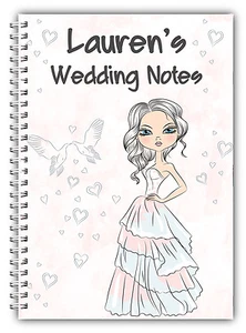 CUADERNO DE BODA PERSONALIZADO A5/NOVIA PARA REGALO PERSONALIZADO/PAPEL FORRADO/02 - Imagen 1 de 2