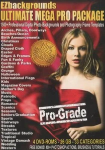 Más de 1500 fondos: ¡Paquete Ultimate Mega Pro 4 discos PC DVD-ROM gráficos! - Imagen 1 de 1