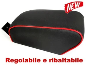 BRACCIOLO 500X REGOLABILE ecopelle nero CON BORDINO ROSSO origine Wood Company - Imagen 1 de 7