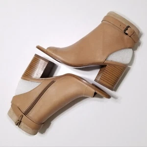 NIB Vince Jane Leather Open Toe Sandal Bootie in Sand Size 5 $350 - Picture 1 of 22