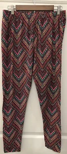 Xhilaration Multicolored Print Tapered Leg Pants Elastic Waist Women's Size XL - Picture 1 of 11