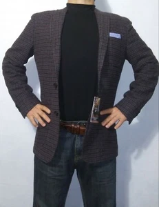 NWT Cremieux charcoal Wool Plaid Blazer KENSINGTON COLLECTION ST.  MEDIUM - Picture 1 of 12