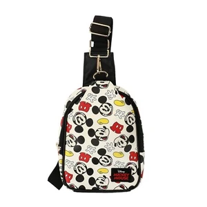 Disney Mickey Mouse All-Over Print White 7.4" Sling Bag - Picture 1 of 7