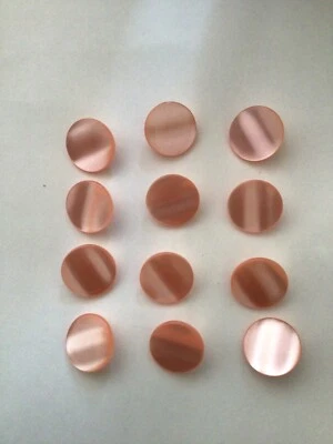 5/10/20/30 x 20mm Glossy Flat Top Peach Shank Buttons Sewing/Knitting/Crafts - Image 1 of 4