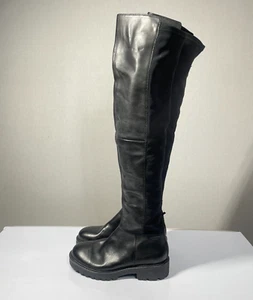 Vagabond Stiefel Damen 36 6 schwarz Leder Overknee Overknee minimalistisch - Bild 1 von 12