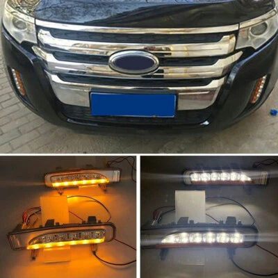 LED Daytime Light For Ford Edge SUV Fog Lamp DRL 2011 2012 2013 2014 Turn Signal - Image 1 of 4