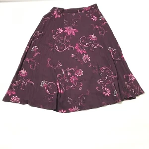 Falda plisada floral Chico's talla 1 US 8 roja rosa nueva Flare A-Line 570271303 nueva - Imagen 1 de 6