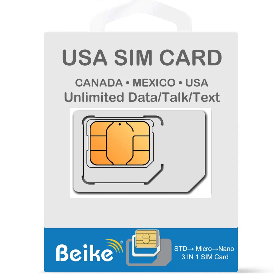 USA/Canada/Mexico SIM Card Unlimited Data,Talk,Text 5GB in Canada/Mexico - Image 1 of 1