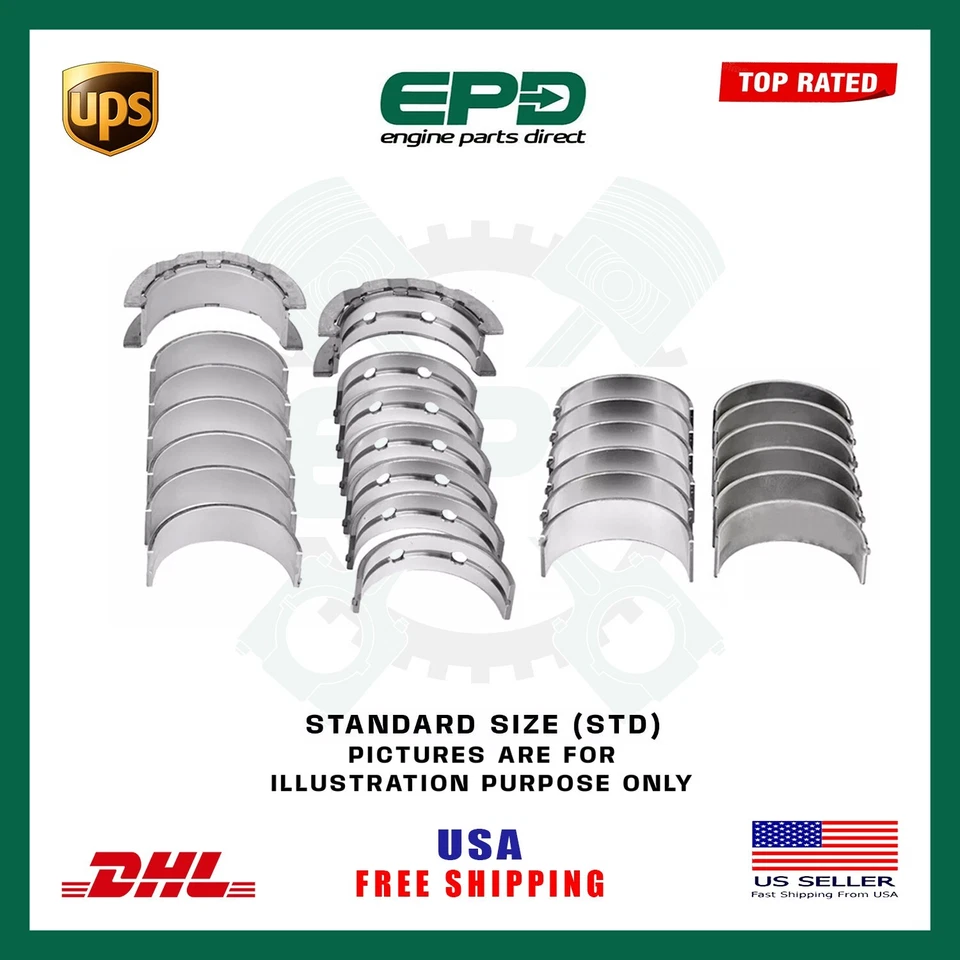 Pour BMW N57D30 325D 330D 335D 430D 435D Principal & Conrod Roulement Set Std - Bild 1 von 1