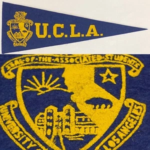 1950s UCLA Bruins California Los Angeles  University Mini Pennant 3.5x9.75 Rare - Picture 1 of 6