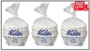 3 X Kalita: Wave Series Wave Filter 185 2-4 Persons White. 300 Pieces Japan - Picture 1 of 1